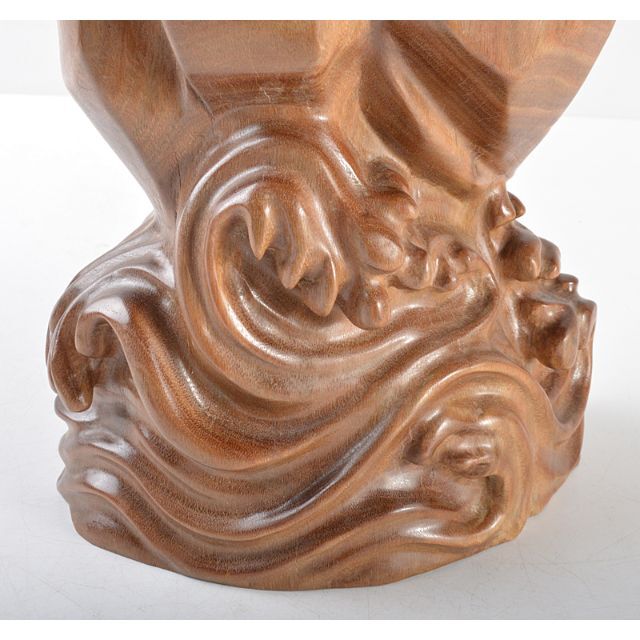 仏教美術 中国工芸美術師 李健敏作 香木 緑檀彫刻 不動明王立像 