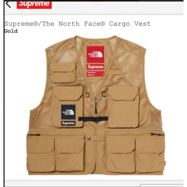 Supreme(シュプリーム)のsupreme the north face cargo vest gold  メンズのジャケット/アウター(その他)の商品写真