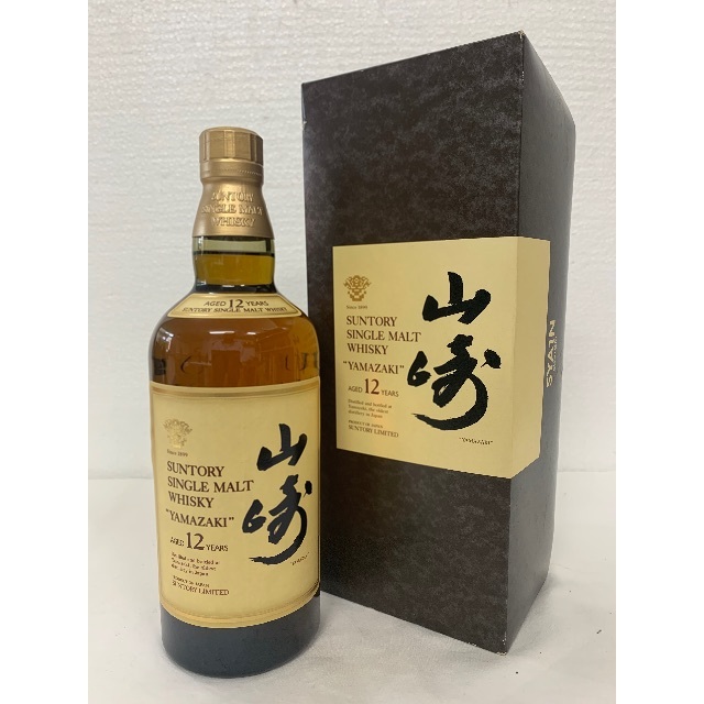 山崎 シングルモルトウイスキー 12年  750ml 箱付き