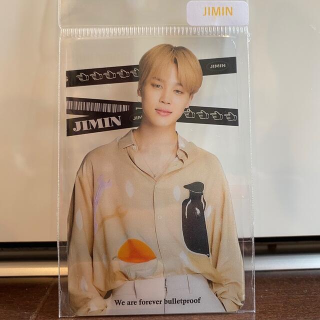 防弾少年団(BTS)(ボウダンショウネンダン)の最終価格　BTS JIMIN photo card 透明フォトカード　番号① エンタメ/ホビーのCD(K-POP/アジア)の商品写真