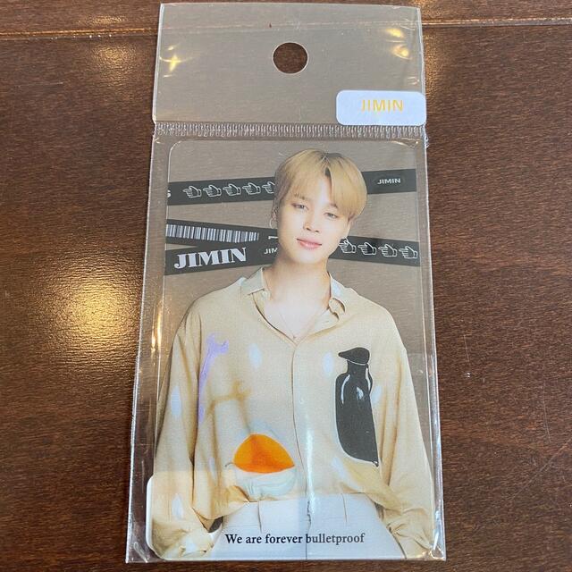 防弾少年団(BTS)(ボウダンショウネンダン)の最終価格　BTS JIMIN photo card 透明フォトカード　番号① エンタメ/ホビーのCD(K-POP/アジア)の商品写真