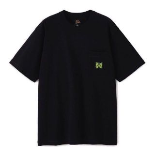 ニードルス(Needles)のtシャツ M ブラック　グリーン(Tシャツ/カットソー(半袖/袖なし))