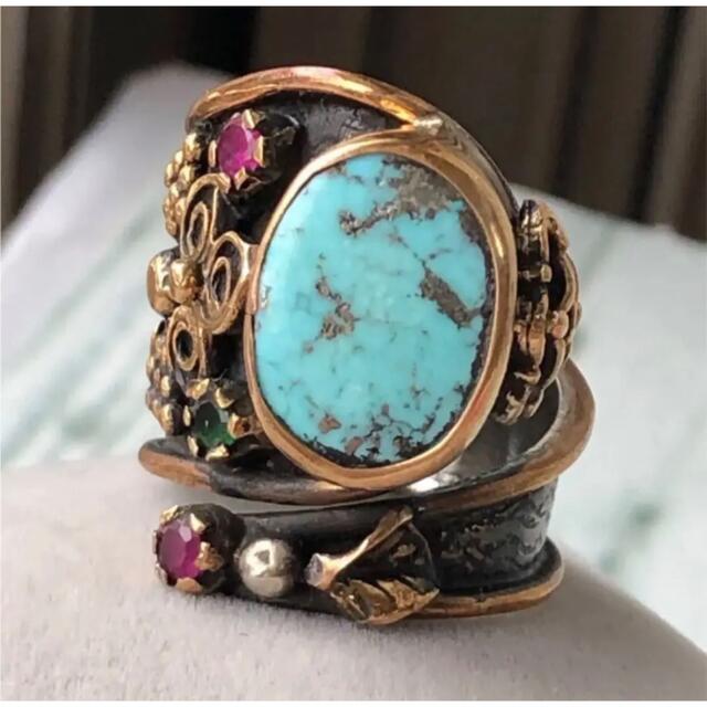 賜物 LFC x College ring ターコイズ リング インディアンジュエリー