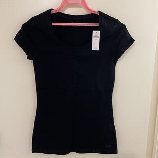 ギャップ(GAP)の新品　GAPレディースTシャツ　ブラック　黒(Tシャツ(半袖/袖なし))
