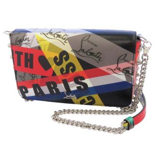 クリスチャンルブタン(Christian Louboutin)のクリスチャンルブタン ショルダーバッグ ズーム・ポーチ ZOOMPOUCH ブラック/マルチカラー Christian Louboutin バッグ クラッチバッグ(ショルダーバッグ)