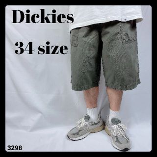 USA Dickies ディッキーズ ハーフパンツ カーキ 緑 34インチ