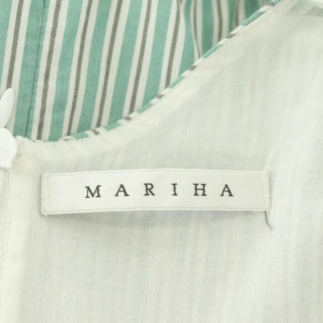 マリハ MARIHA マドモアゼルのドレス ワンピース 半袖 緑 白 グレー 2