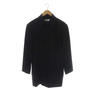 バレンシアガ(Balenciaga)のバレンシアガ BALENCIAGA ウールシャツ ジャケット ステンカラー 黒(ブルゾン)
