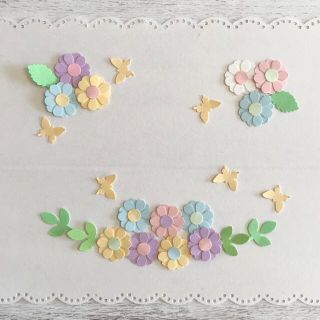 3セット★パステルフラワーNo.1 花 クラフトパンチ(アルバム)