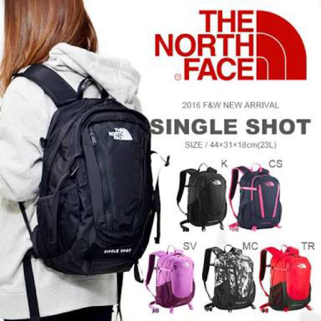 ザノースフェイスthe northfaceリュック シングルショット赤