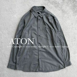 エイトン(ATON)のATON エイトン コットン カシミヤ オックスフォード スタンダード シャツ4(シャツ)