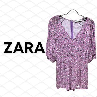 ザラ(ZARA)の497. ZARA フラワープリントオールインワン(オールインワン)