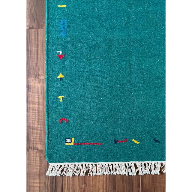 インドキリム ウール 手織り 157×87cm 5