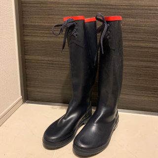 エーグル(AIGLE)の【美品】AIGLE /エーグル　レインブーツ　ネイビー(レインブーツ/長靴)