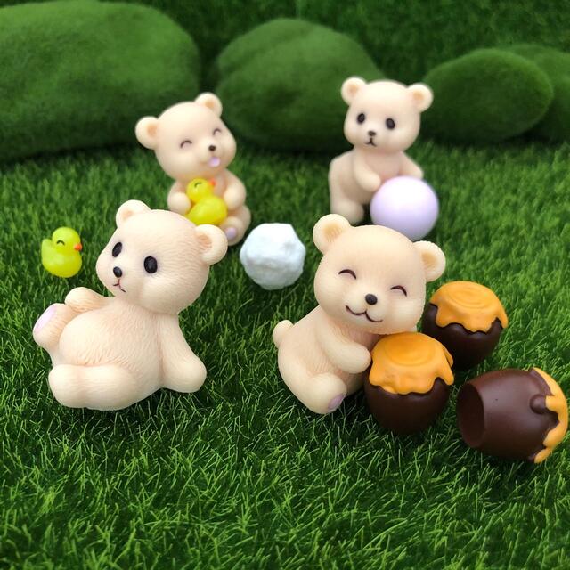 可愛い熊 動物 置物 ミニチュア モデル ガーデン  妖精の庭 苔 風景 DIY