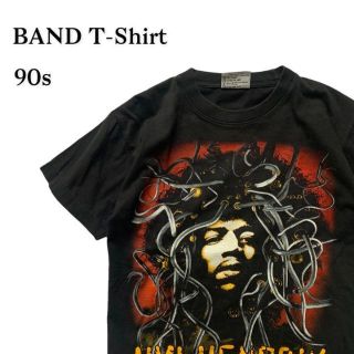 バンドTシャツ　半袖　ジミ・ヘンドリックス　黒　ビンテージ　シングルステッチ(Tシャツ/カットソー(半袖/袖なし))