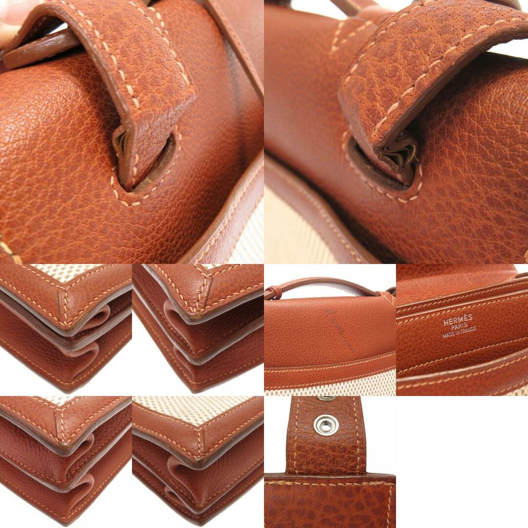 Hermes(エルメス)の美品 エルメス サックアデペッシュDPLG ブッフル トワルアッシュ ブラウン シルバー金具 □G刻印 ショルダーバッグ バッグ 茶 0017 【中古】 HERMES メンズ メンズのバッグ(ショルダーバッグ)の商品写真