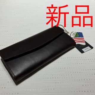 新品 ノマドイ かぶせ長財布 ボルドー ワインレッド 長財布 小傷あり(長財布)