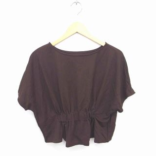 ナチュラルビューティーベーシック(NATURAL BEAUTY BASIC)のナチュラルビューティーベーシック カットソー Tシャツ 半袖 M 茶(カットソー(半袖/袖なし))