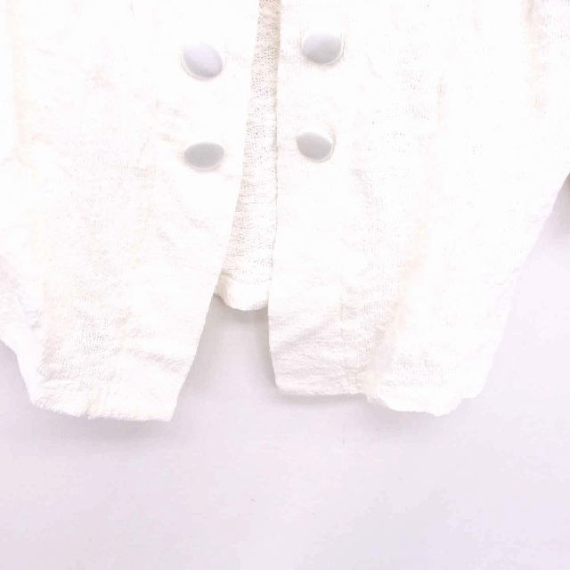 EASTBOY(イーストボーイ)のイーストボーイ カーディガン ニット 薄手 ホック留め 半袖 9 アイボリー レディースのトップス(カーディガン)の商品写真