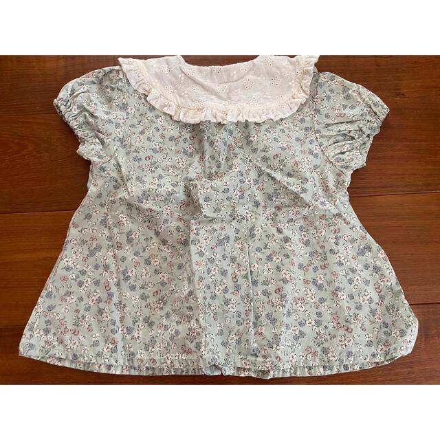 futafuta(フタフタ)のママラク　トップス　95  花柄 キッズ/ベビー/マタニティのキッズ服女の子用(90cm~)(Tシャツ/カットソー)の商品写真