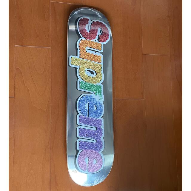 Supreme Bling Box Logo Skateboard プラチナム