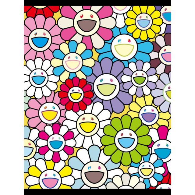 村上隆 ポスター 小さなお花の絵：黄色や白や紫のお花たち　takashi エンタメ/ホビーのアニメグッズ(ポスター)の商品写真