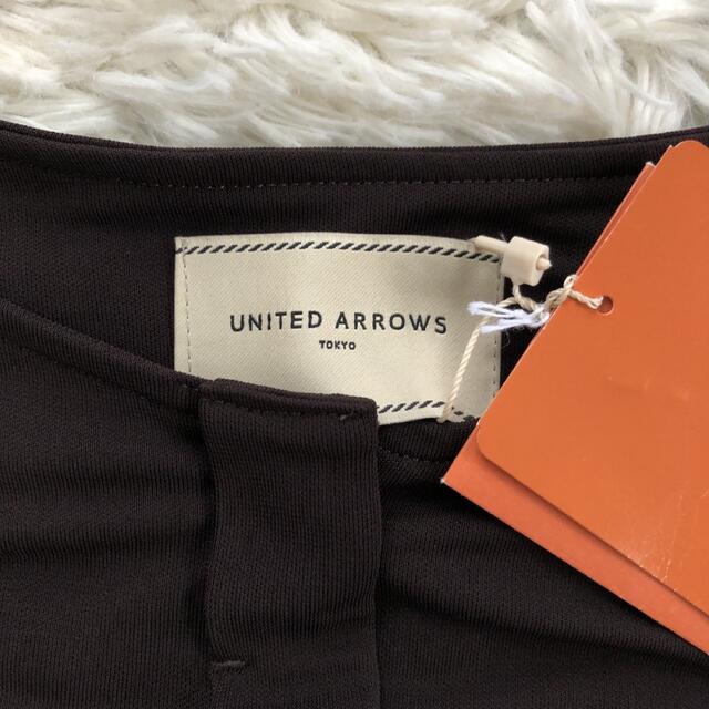 UNITED ARROWS(ユナイテッドアローズ)の☆新品☆UNITED ARROWS ひざ丈ワンピース　ダークブラウン　36　 レディースのワンピース(ひざ丈ワンピース)の商品写真