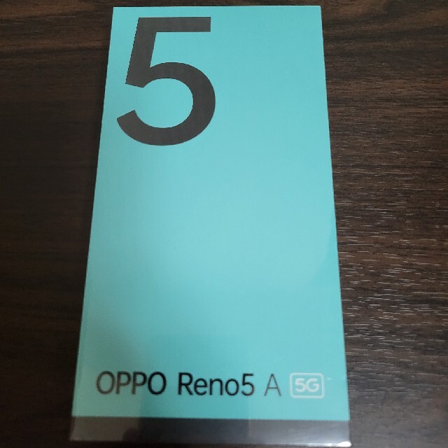 畫面サイズ新品・未開封 OPPO Reno5 A　eSIM 版　アイスブルー シュリンク付