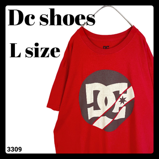 ディーシーシューズ(DC SHOES)のUSA古着 ディーシーシューズ DC SHOES Tシャツ 赤 ビッグロゴ L(Tシャツ/カットソー(半袖/袖なし))