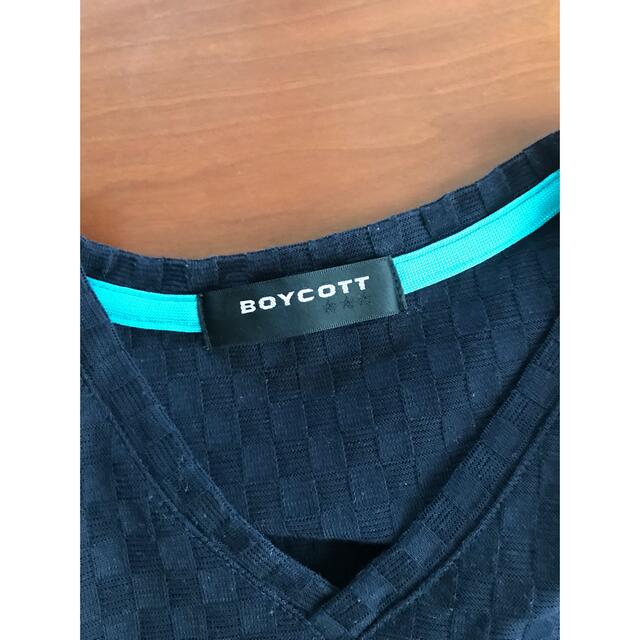 BOYCOTT(ボイコット)のブラック 半袖 カットソー レディースのトップス(カットソー(半袖/袖なし))の商品写真
