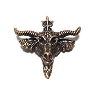 ラペルピン★ブローチ　バフォメット　黒山羊　サタン　悪魔　魔術　pin-1113(その他)