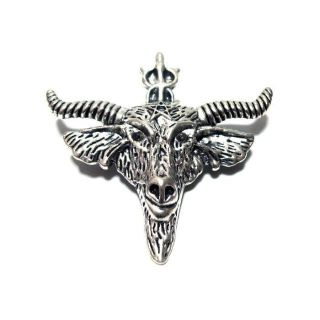 ラペルピン★ブローチ　バフォメット　黒山羊　魔術　サタン　悪魔　pin-1114(その他)