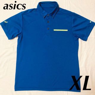 アシックス(asics)のasics アシックス ポロシャツ 半袖 Tシャツ 青 スポーツウェア LL(Tシャツ/カットソー(半袖/袖なし))