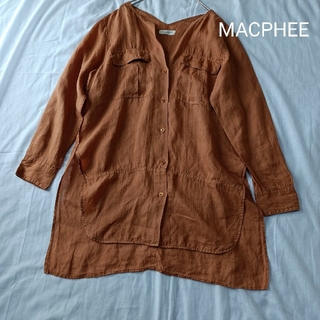 マカフィー(MACPHEE)の[SALE]MACPHEE 　リネン100%　ビッグシルエットシャツ(シャツ/ブラウス(長袖/七分))
