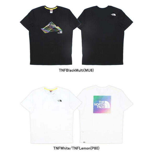 THE NORTH FACE(ザノースフェイス)のノースフェイス★レインボー×ロゴTシャツ★ブラック★Lサイズ★メンズ メンズのトップス(Tシャツ/カットソー(半袖/袖なし))の商品写真