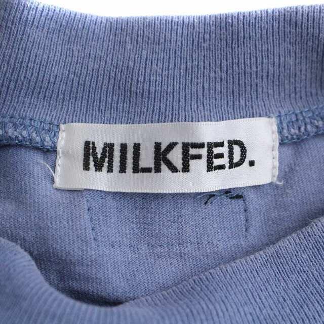 MILKFED.(ミルクフェド)のミルクフェド ビッグシルエットティーシャツワンピース ひざ丈 半袖 ロゴ F 青 レディースのワンピース(ひざ丈ワンピース)の商品写真