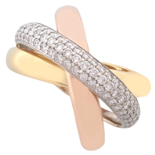 カルティエ(Cartier)のカルティエリング・指輪 トリニティ リング クラシック ダイヤモンド K18イエローゴールド K18ピンクゴールド K18ホワイトゴールド WG YG PG 750 ゴールド金 40802028142(リング(指輪))