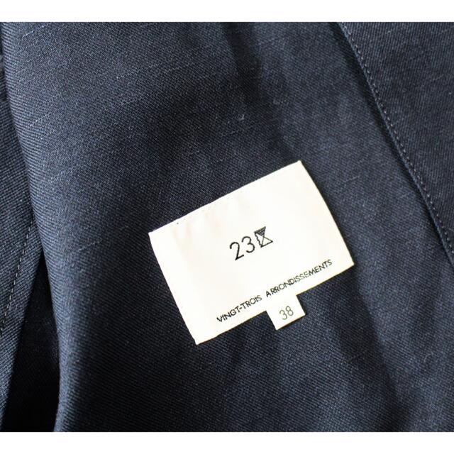 23区(ニジュウサンク)の《23区》新品 薄手 ドリープリネンツイル サマージャケット 38(M) レディースのジャケット/アウター(テーラードジャケット)の商品写真