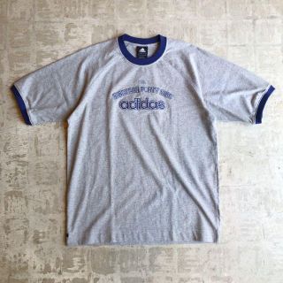 アディダス(adidas)のビンテージ adidas アディダス 肉厚ボディ リンガーTシャツ Mサイズ(Tシャツ/カットソー(半袖/袖なし))