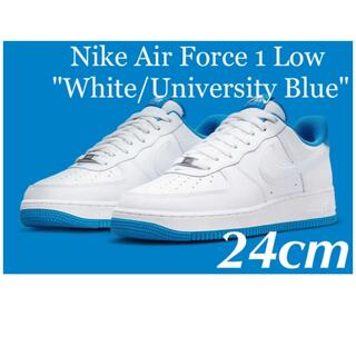 ナイキ(NIKE)のNike Air Force1 ナイキ エアフォースワン ホワイト/ブルー 24(スニーカー)