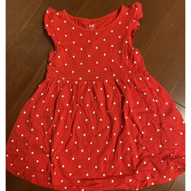 H&M(エイチアンドエム)のベビー キッズ 90 女の子夏服　5点セット キッズ/ベビー/マタニティのキッズ服女の子用(90cm~)(Tシャツ/カットソー)の商品写真