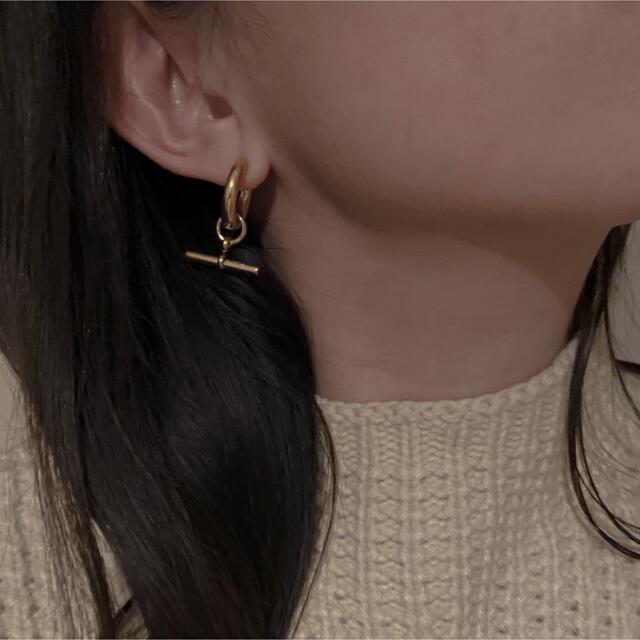 BEAUTY&YOUTH UNITED ARROWS(ビューティアンドユースユナイテッドアローズ)の2way rod hoop pierce silver No.918 レディースのアクセサリー(ピアス)の商品写真