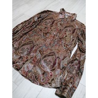 BLANKEY JET CITY　呂布カルマ　柄シャツ　古着　ペイズリー