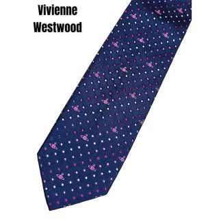 ヴィヴィアンウエストウッド(Vivienne Westwood)の匿名発送　ヴィヴィアンウエストウッド　シルク100%オーブドットデザインネクタイ(ネクタイ)