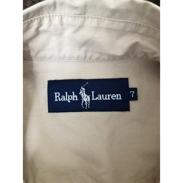 Ralph Lauren(ラルフローレン)のラルフローレン 半袖シャツ ベージュ S サイズ7 予備ボタン付き メンズのトップス(シャツ)の商品写真