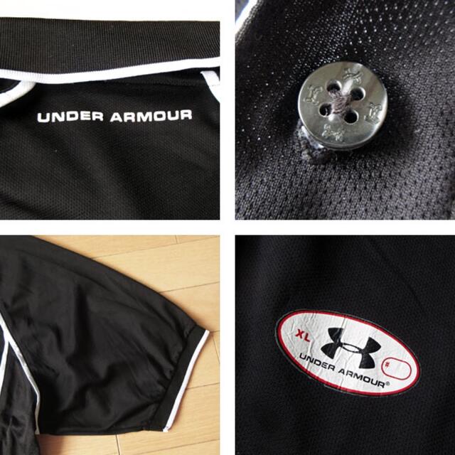 UNDER ARMOUR(アンダーアーマー)の美品 XL アンダーアーマー メンズ 半袖ポロシャツ ブラック メンズのトップス(ポロシャツ)の商品写真