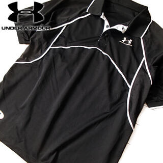 アンダーアーマー(UNDER ARMOUR)の美品 XL アンダーアーマー メンズ 半袖ポロシャツ ブラック(ポロシャツ)