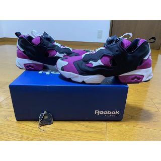 リーボック(Reebok)の【28.5cm】REEBOK INSTAPUMP FURY OG 白 黒 紫(スニーカー)