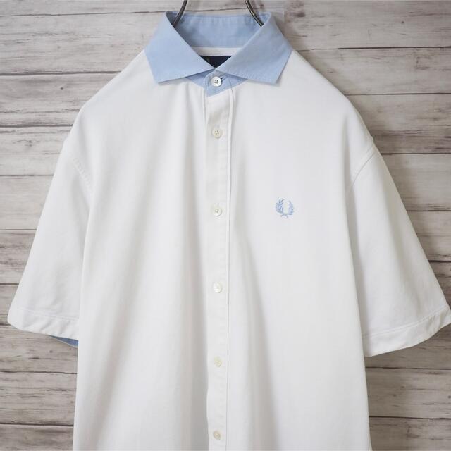 プレゼント サプライズ BEAMS別注 FRED PERRY カッタウェイ半袖シャツ